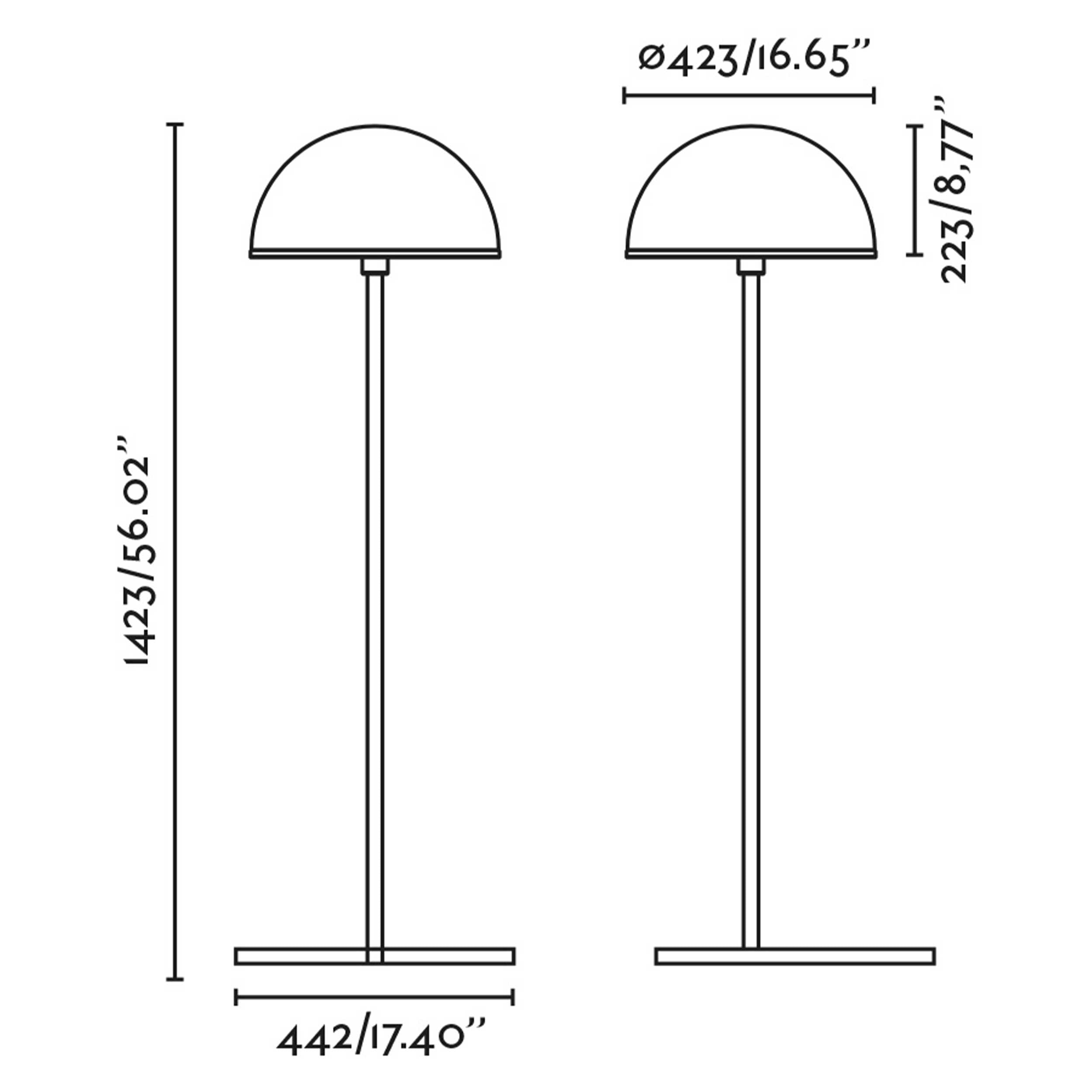 Podna lampa Faro Dome E27