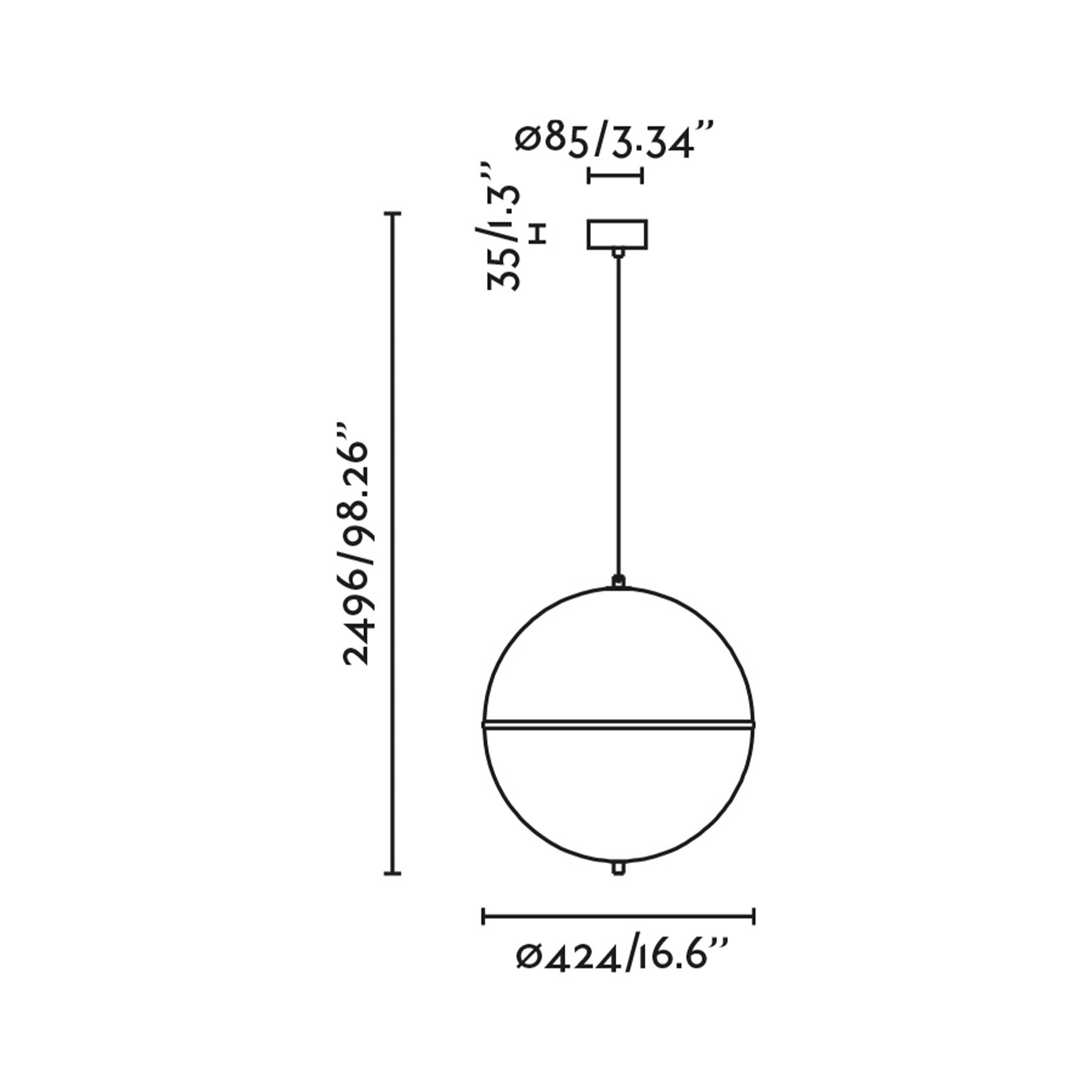 Faro Dome viseća svjetiljka