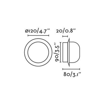 Faro May LED površinski montirano svjetlo IP44