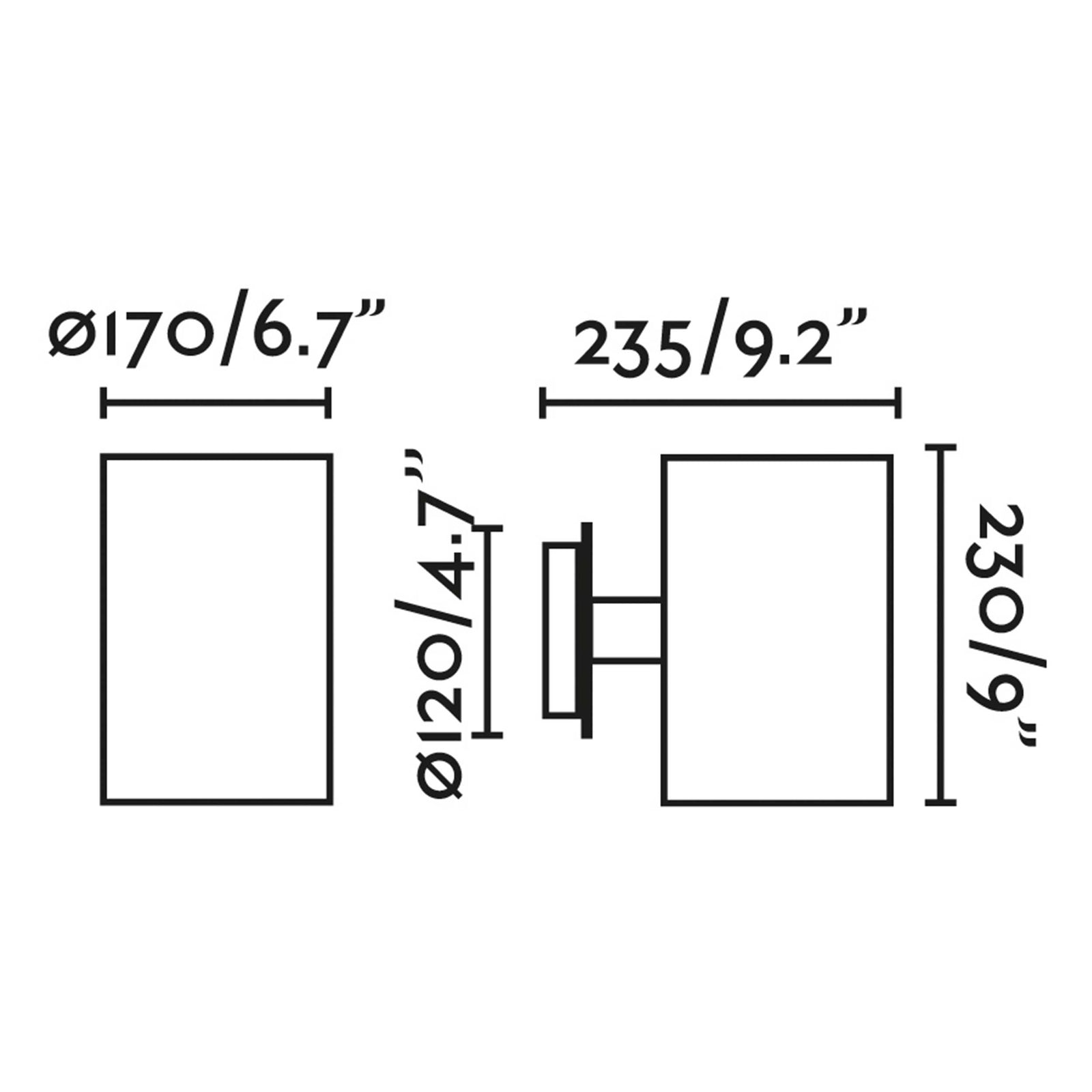 Faro Guadalupe E27 zidna svjetiljka