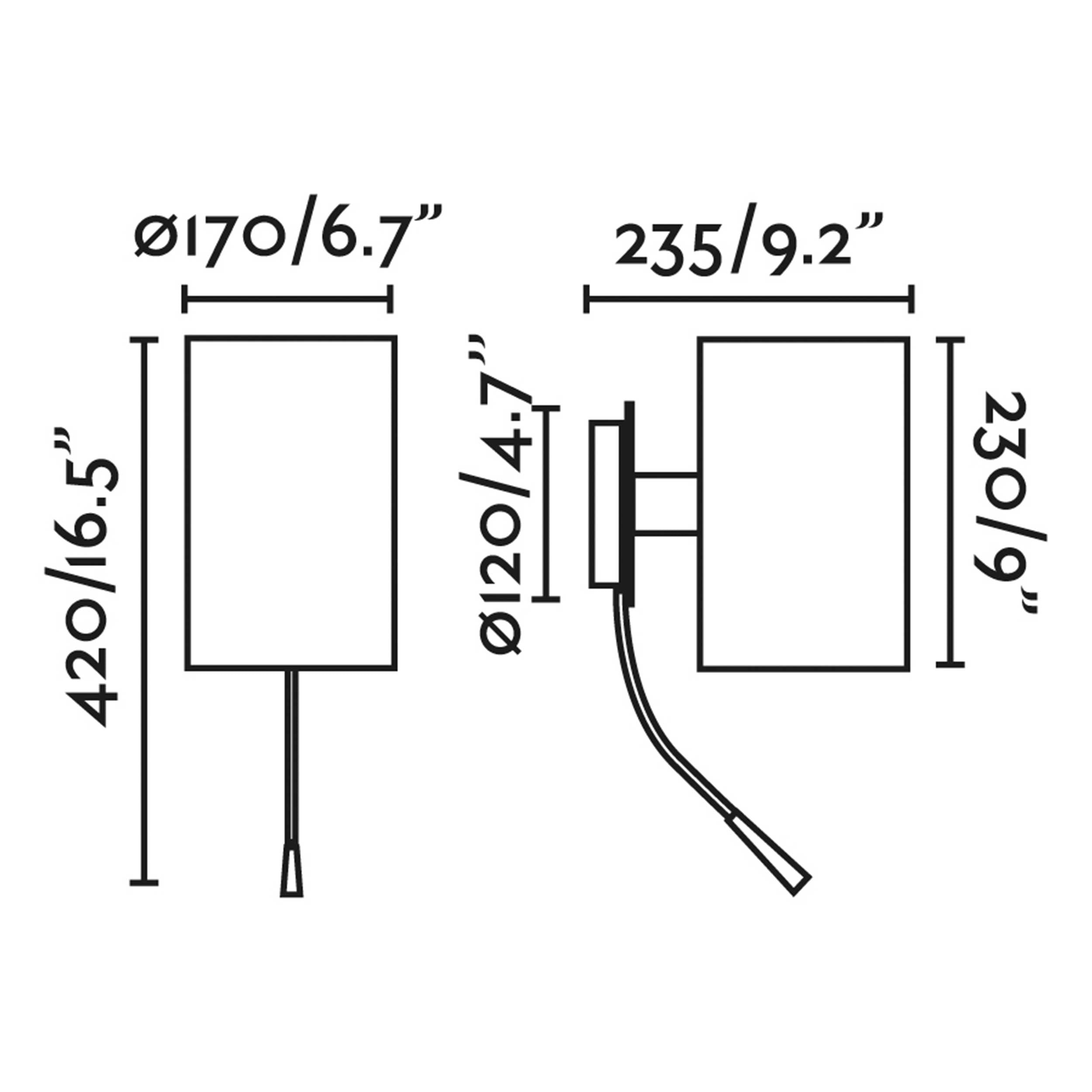 Faro Guadalupe E27 zidna svjetiljka