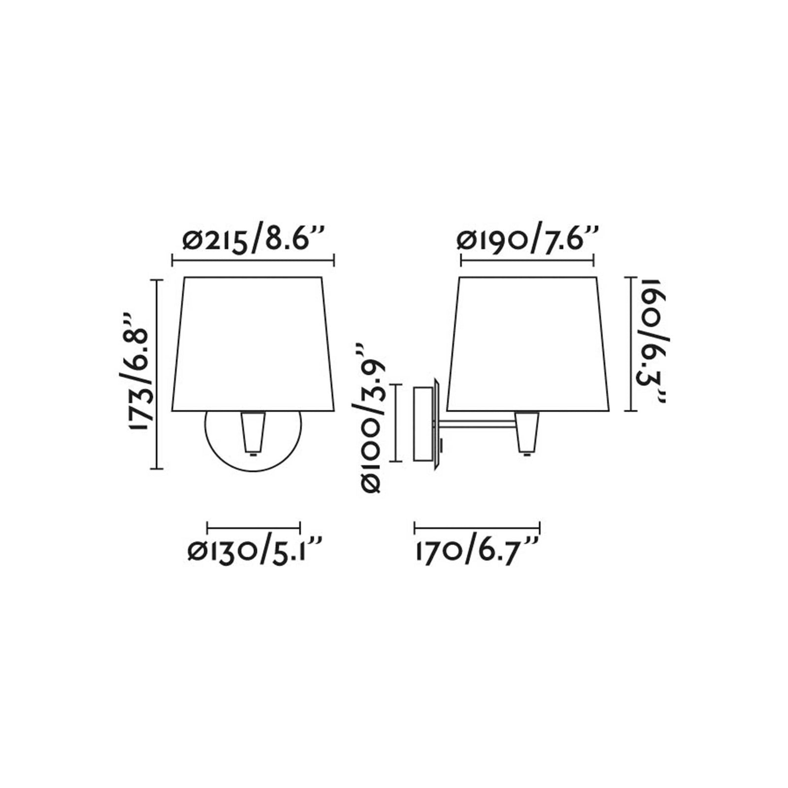 Faro Samba E27 zidna svjetiljka