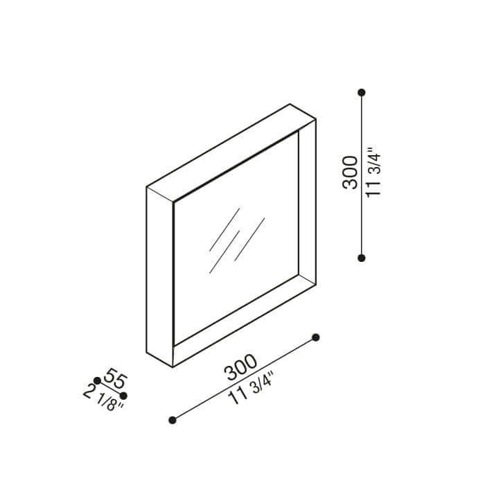 Lombardo Flo Q LED Čtvercové Svítidlo Přisazené IP20 IK06