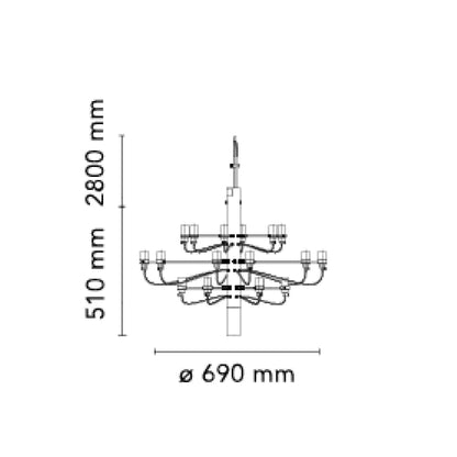 Flos 2097 E14 závěsný lustr
