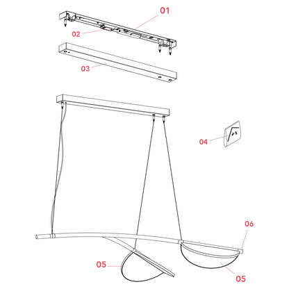 Flos Almendra LED organické závěsné svítidlo