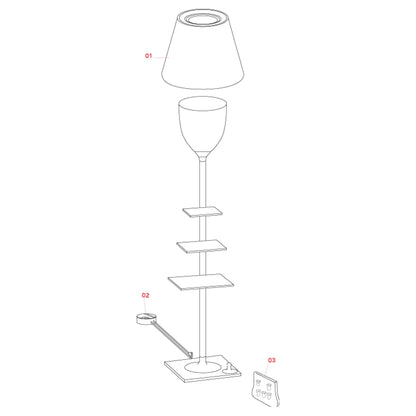 Flos Bibliotheque Nationale E27 stojací svítidlo