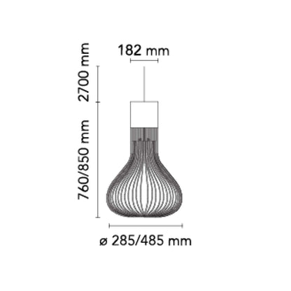Flos Chasen E27 závěsné skleněné svítidlo