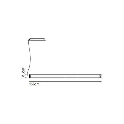 Marset Fris Pro LED 155 linearni viseći svjetiljka