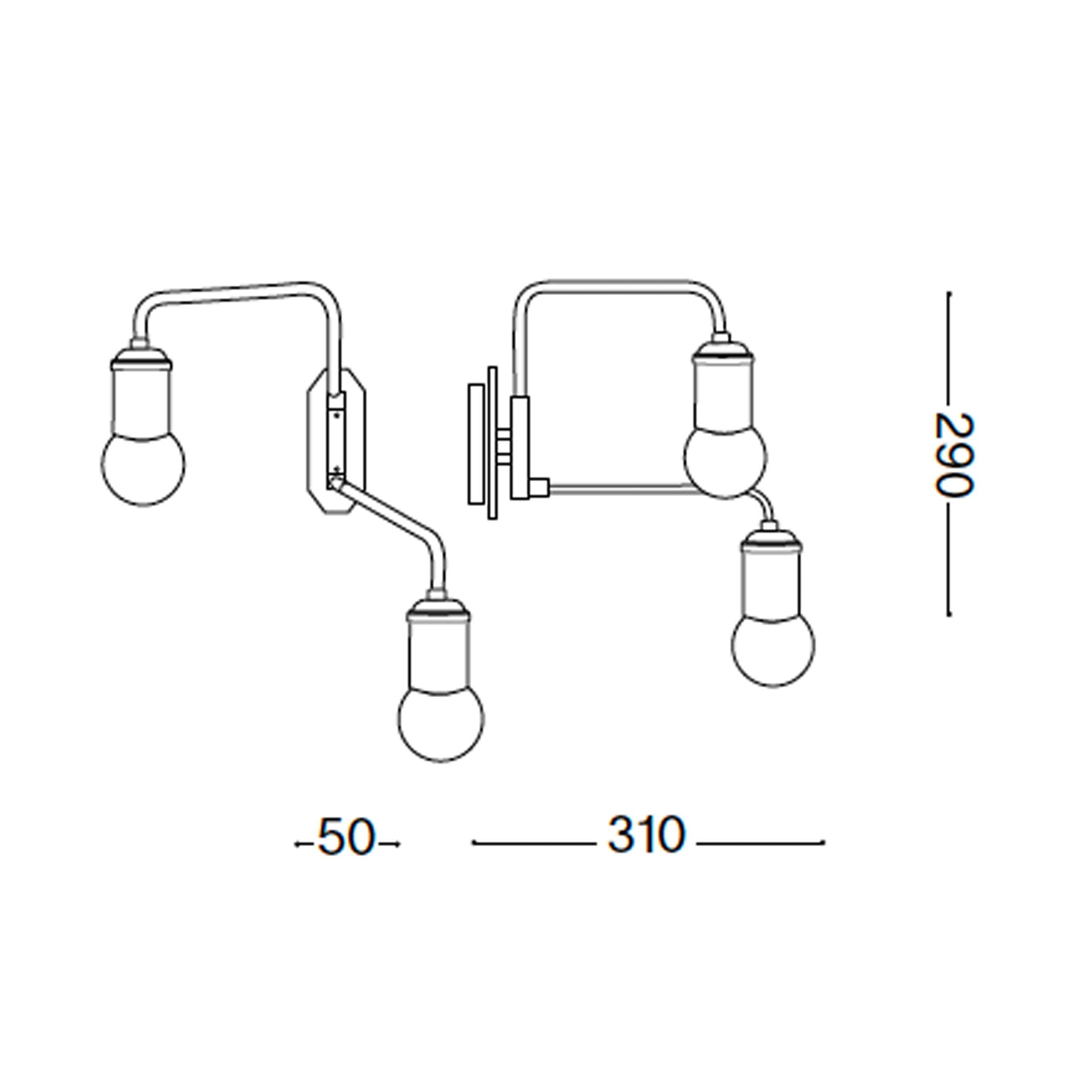 Ideal Lux Newton E27 zidna svjetiljka