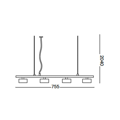 Ideal Lux Minor GX53 linearna viseća svjetiljka