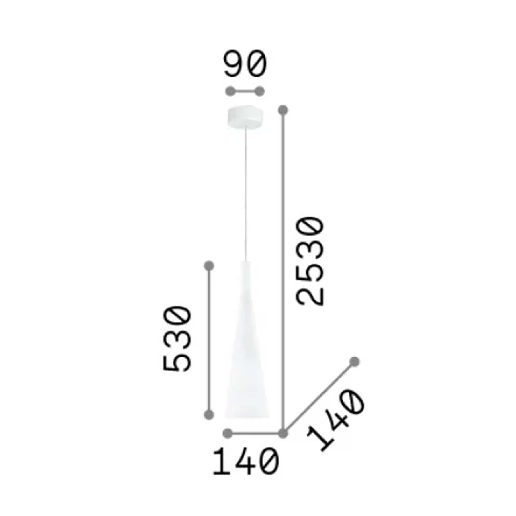 Ideal Lux Milk E27 závěsné skleněné svítidlo