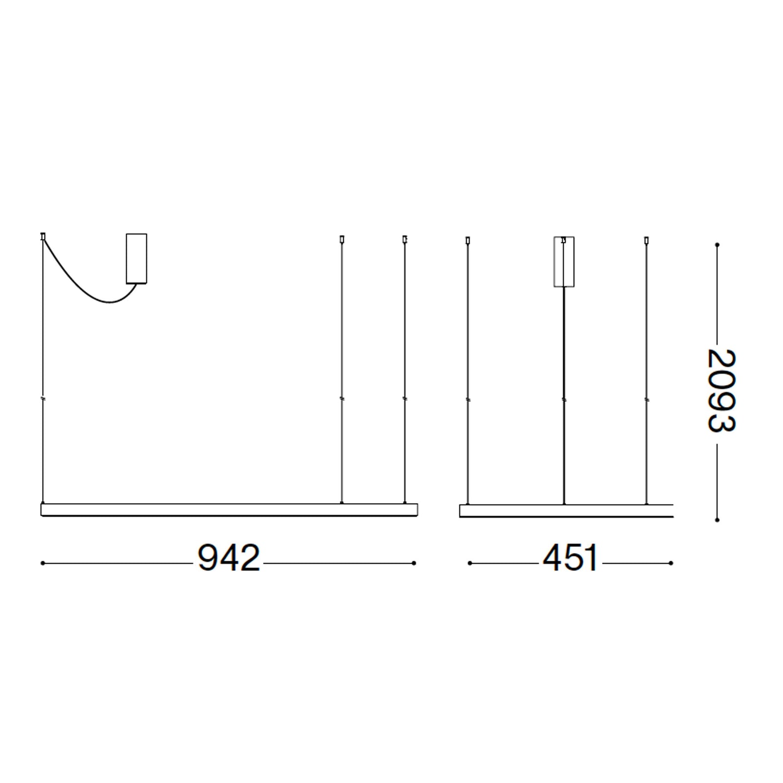 LED viseća svjetiljka Ideal Lux Waves