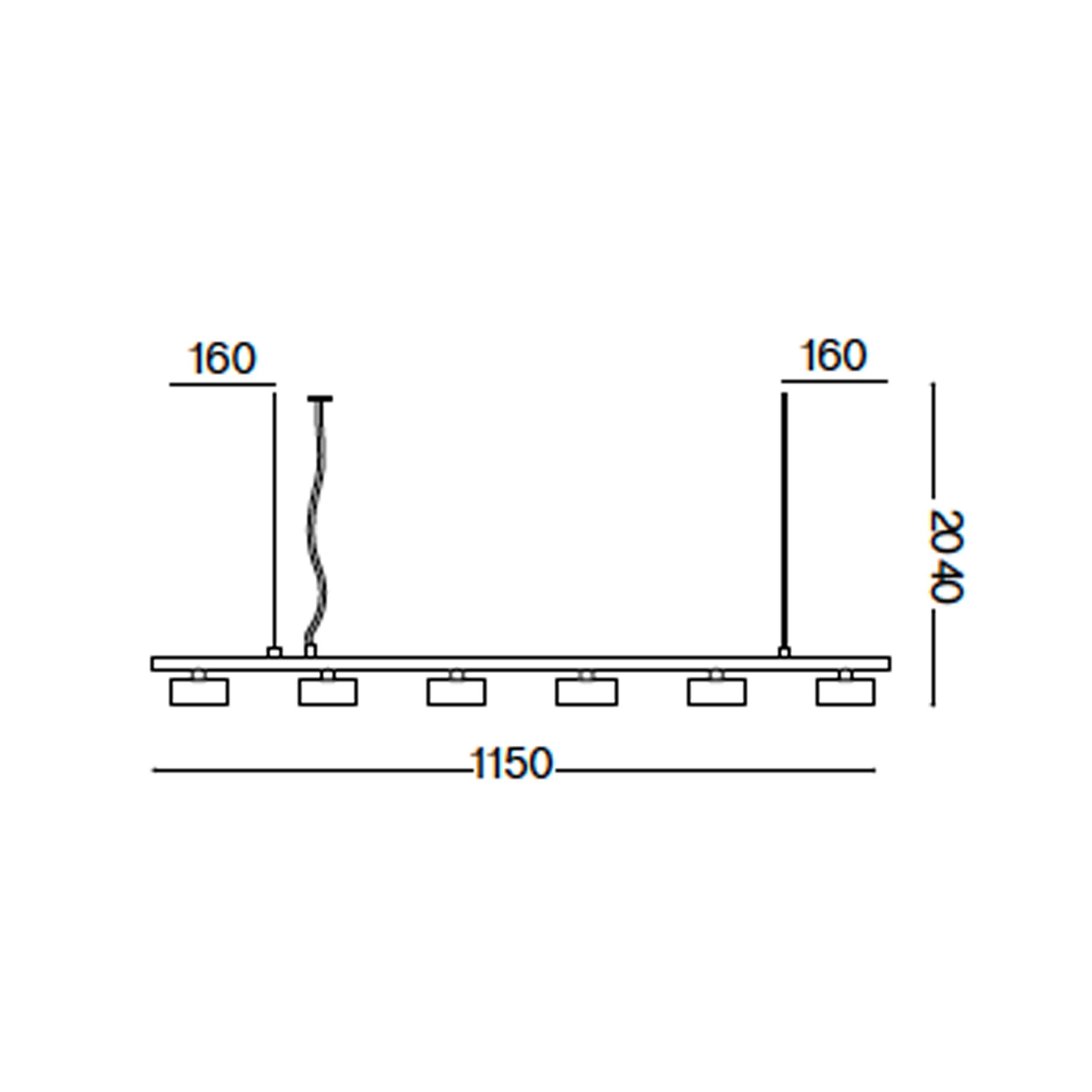 Ideal Lux Minor GX53 linearna viseća svjetiljka