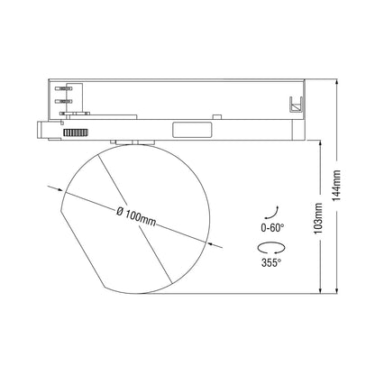 KARIZMA luce Dea Eros TR LED svítidlo pro 3F lištu bílé