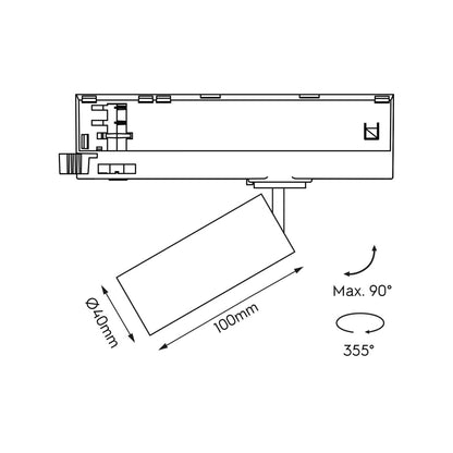 KARIZMA luce Juno XS Lente LED svítidlo pro 3F lištu