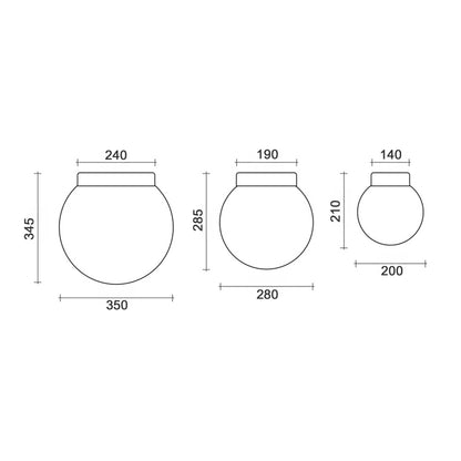 Lucis Polaris S E27 přisazené svítidlo