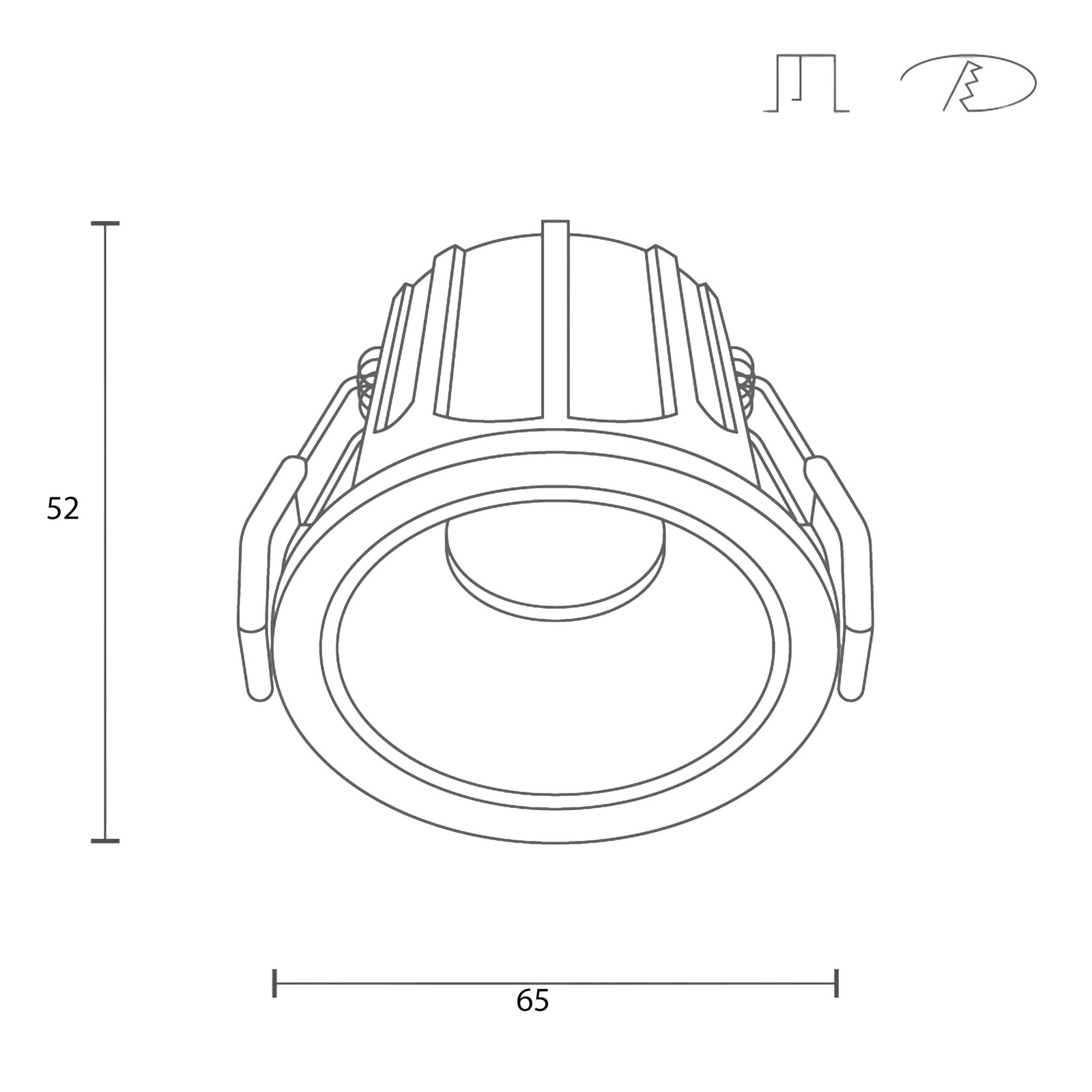 Maytoni Alfa LED 36° ugradbeni kružni downlight, bijeli
