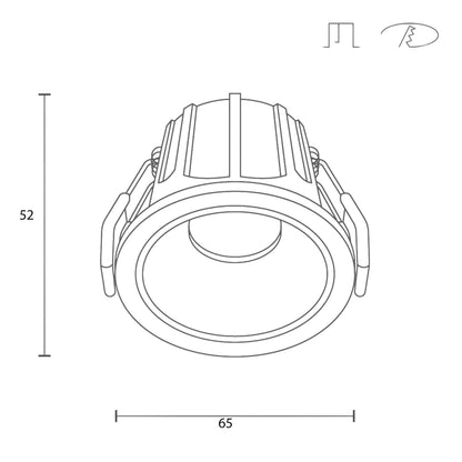 Maytoni Alfa LED 36° ugradbeni kružni downlight, bijeli