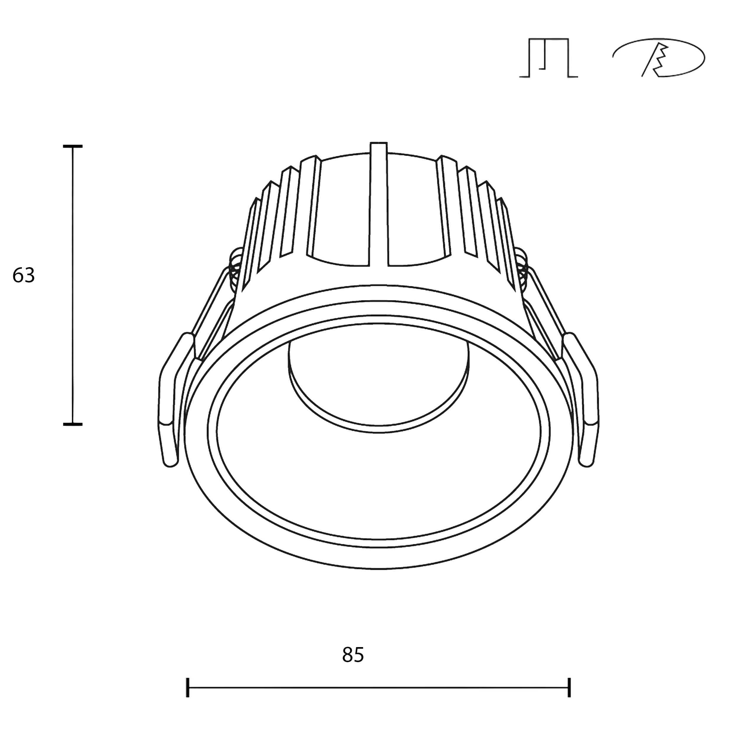 Maytoni Alfa LED 36° ugradbeni kružni downlight, bijeli