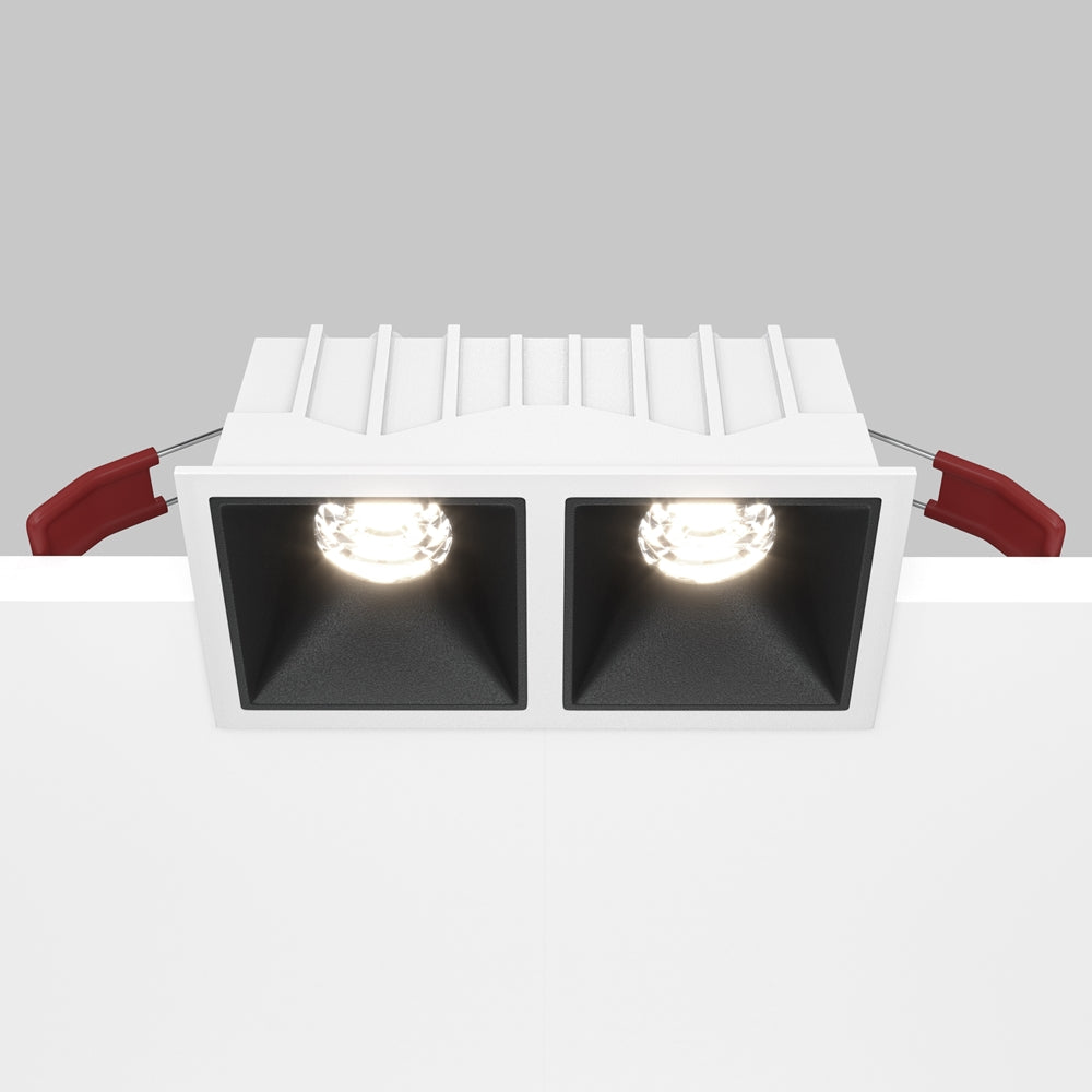 Maytoni Alfa LED 10W 36° ugradbena četvrtasta svjetiljka, crna