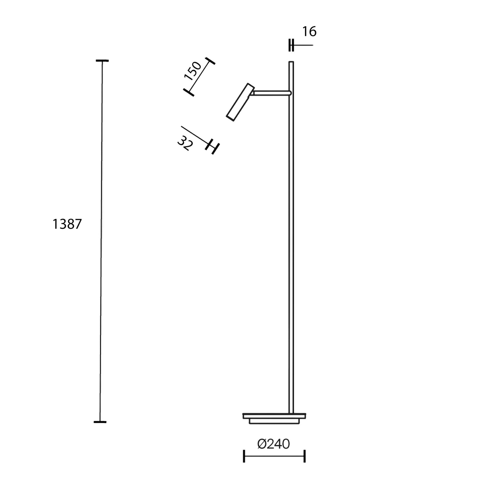 Maytoni Estudo LED podna lampa