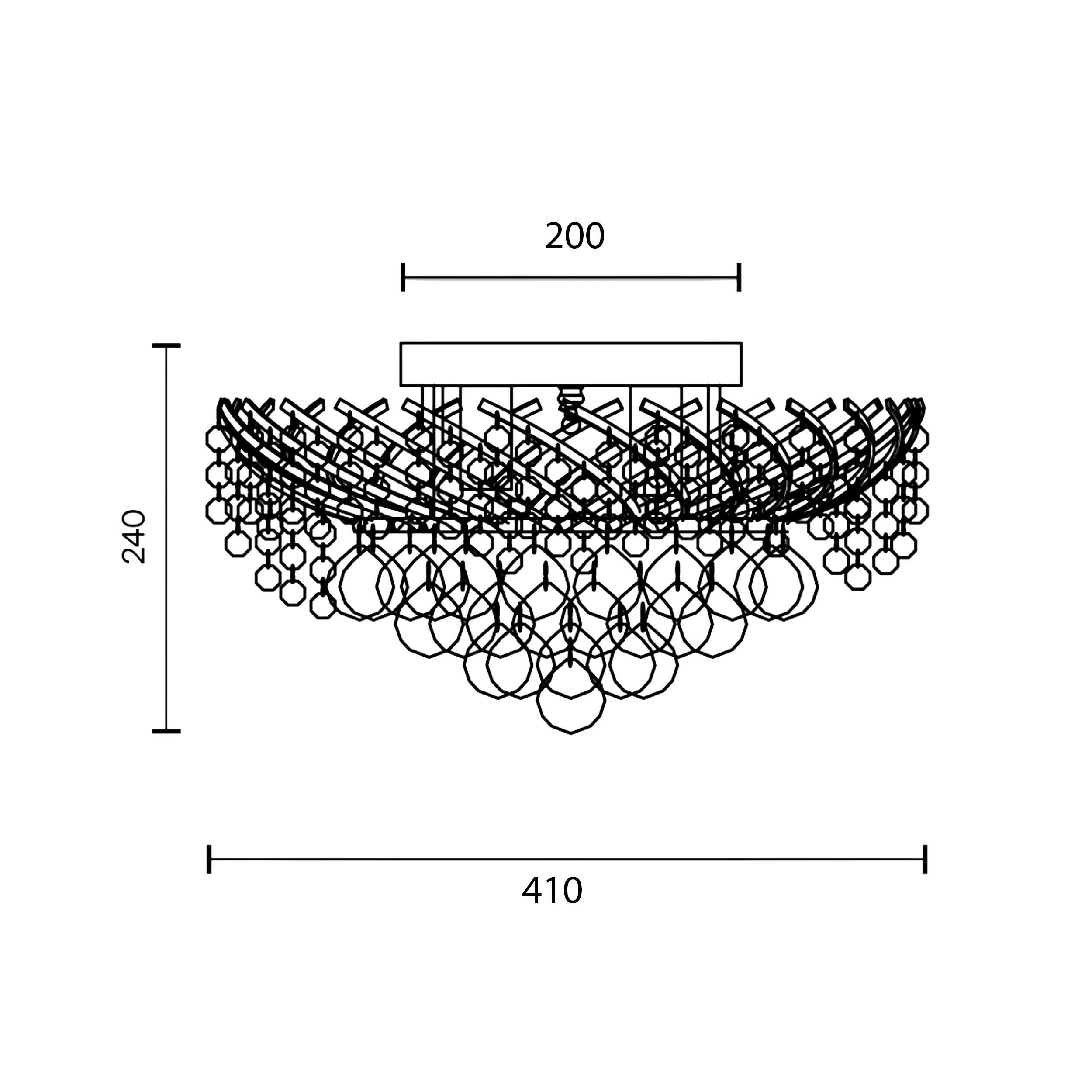 Maytoni Karolina E14 kristalna rasvjetna armatura za površinsku montažu
