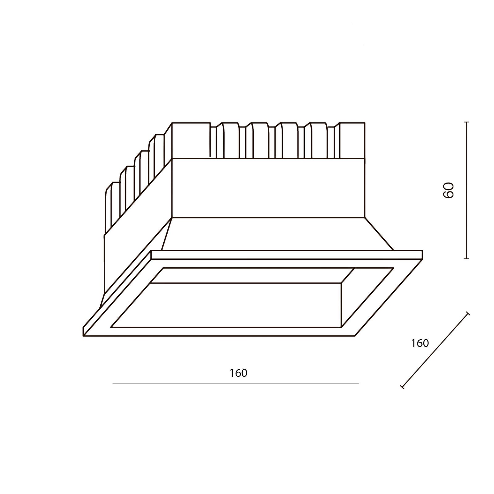 Maytoni Okno LED 24W 120° ugradbeni četvrtasti downlight