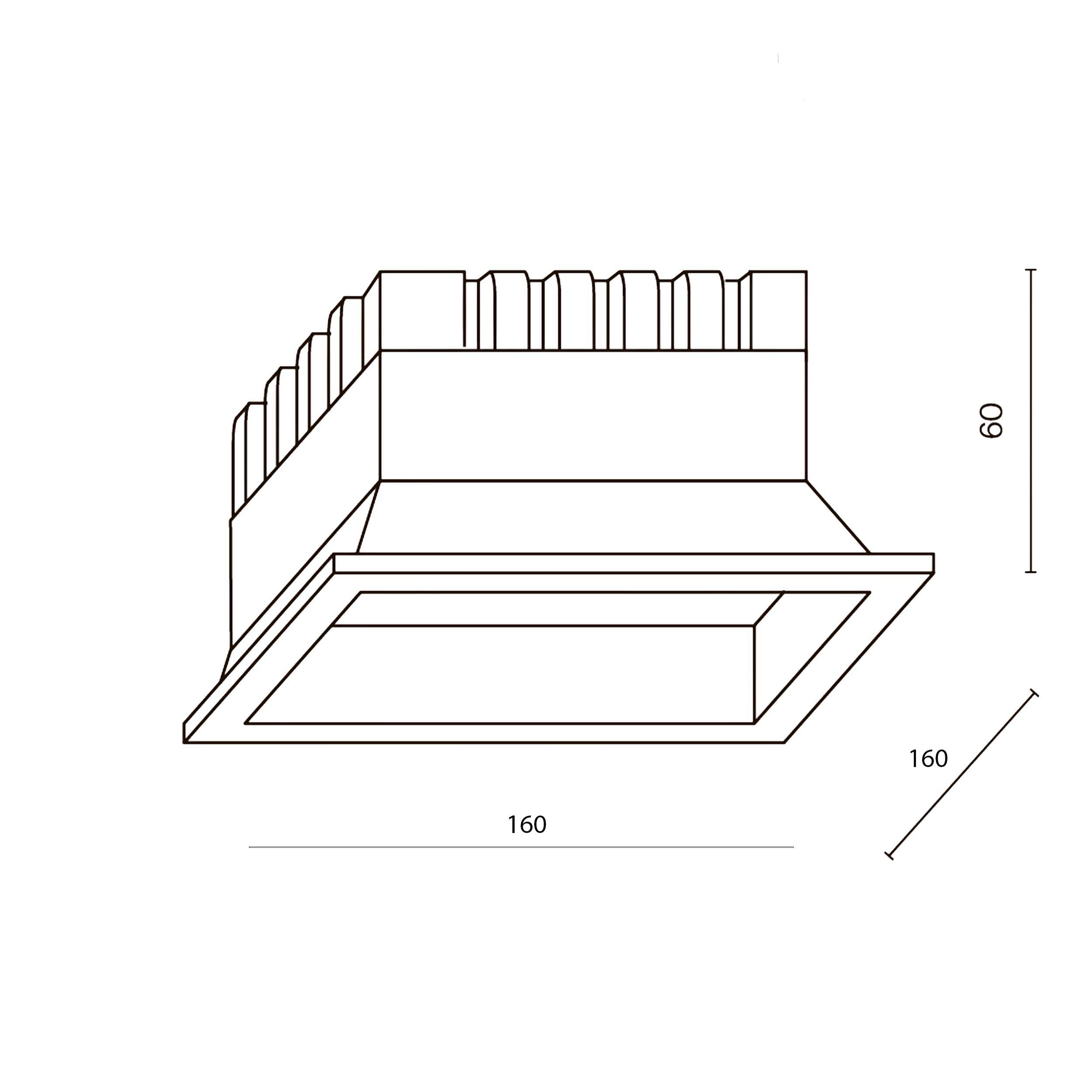 Maytoni Okno LED 24W 120° ugradbeni četvrtasti downlight