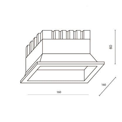 Maytoni Okno LED 24W 120° ugradbeni četvrtasti downlight