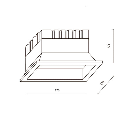 Maytoni Okno LED 100° ugradbeni četvrtasti downlight