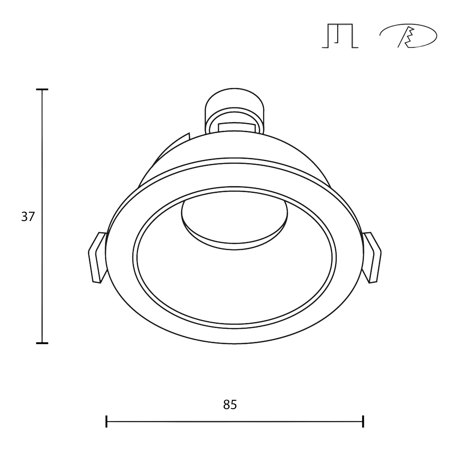 Maytoni downlight Share GU10 ugradbena kružna svjetiljka
