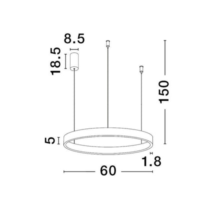 Nova Luce Elowen LED viseća svjetiljka