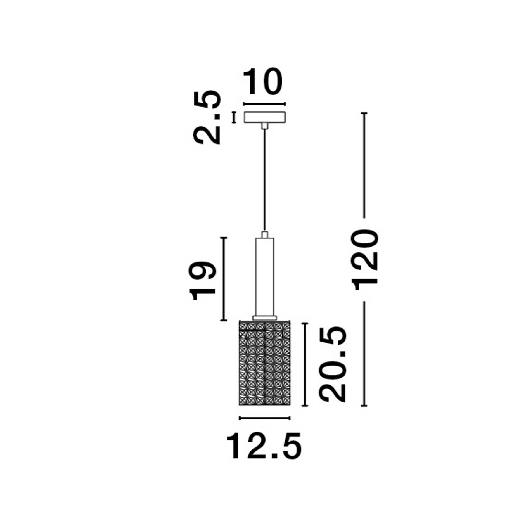Nova Luce Certa E27 skleněné závěsné svítidlo