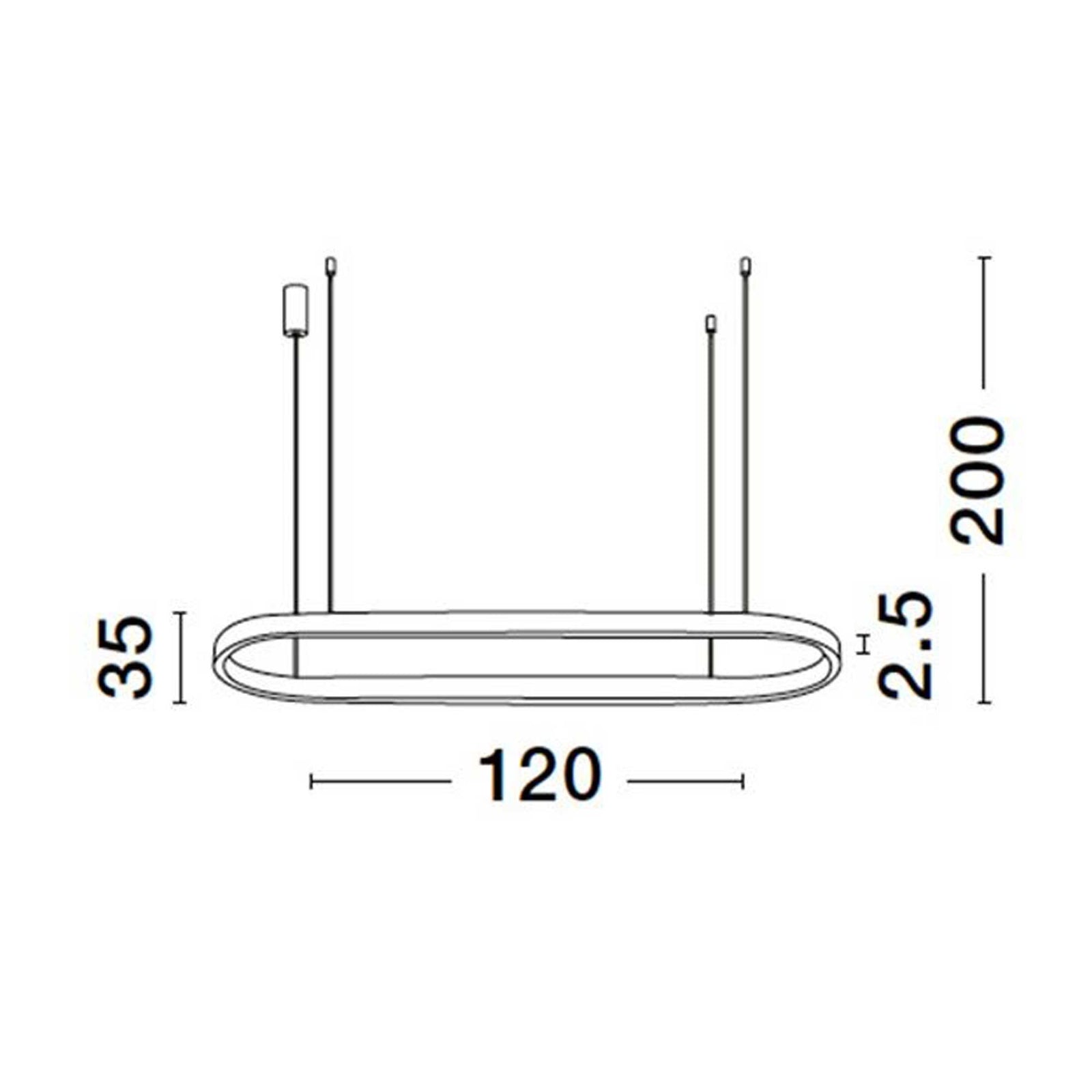 Nova Luce Cuppe LED závěsné elipsové svítidlo