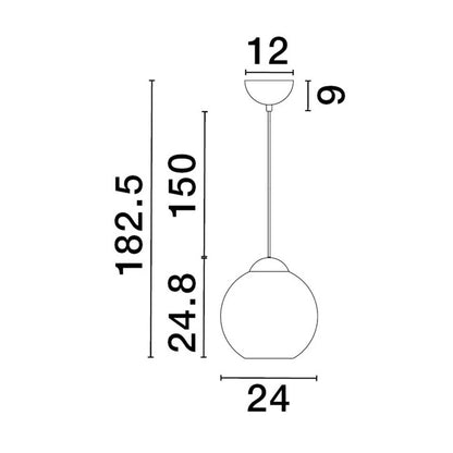 Nova Luce Midori E27 závěsné skleněné svítidlo