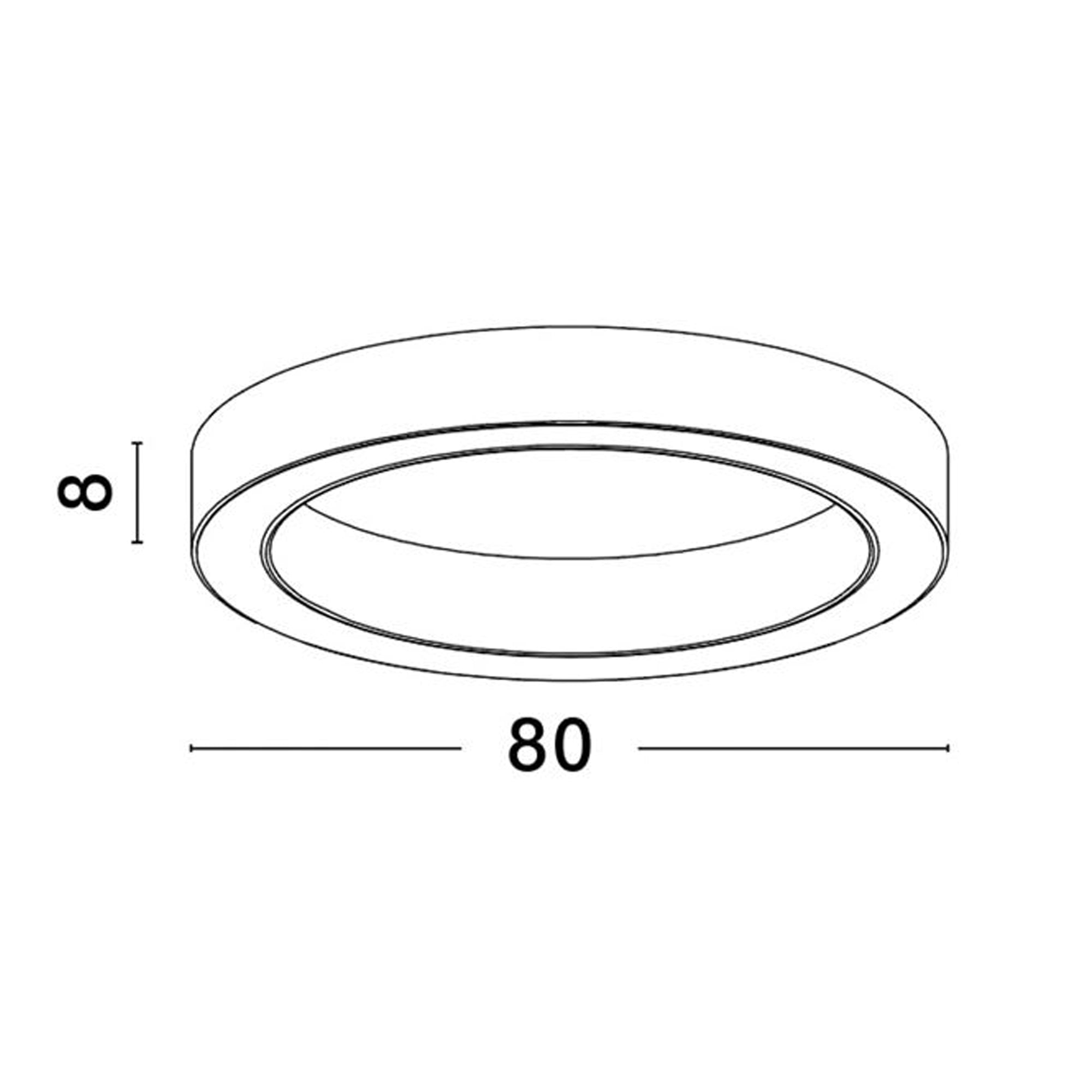 Nova Luce Morbido LED kruhové přisazené svítidlo CCT s ovladačem + app
