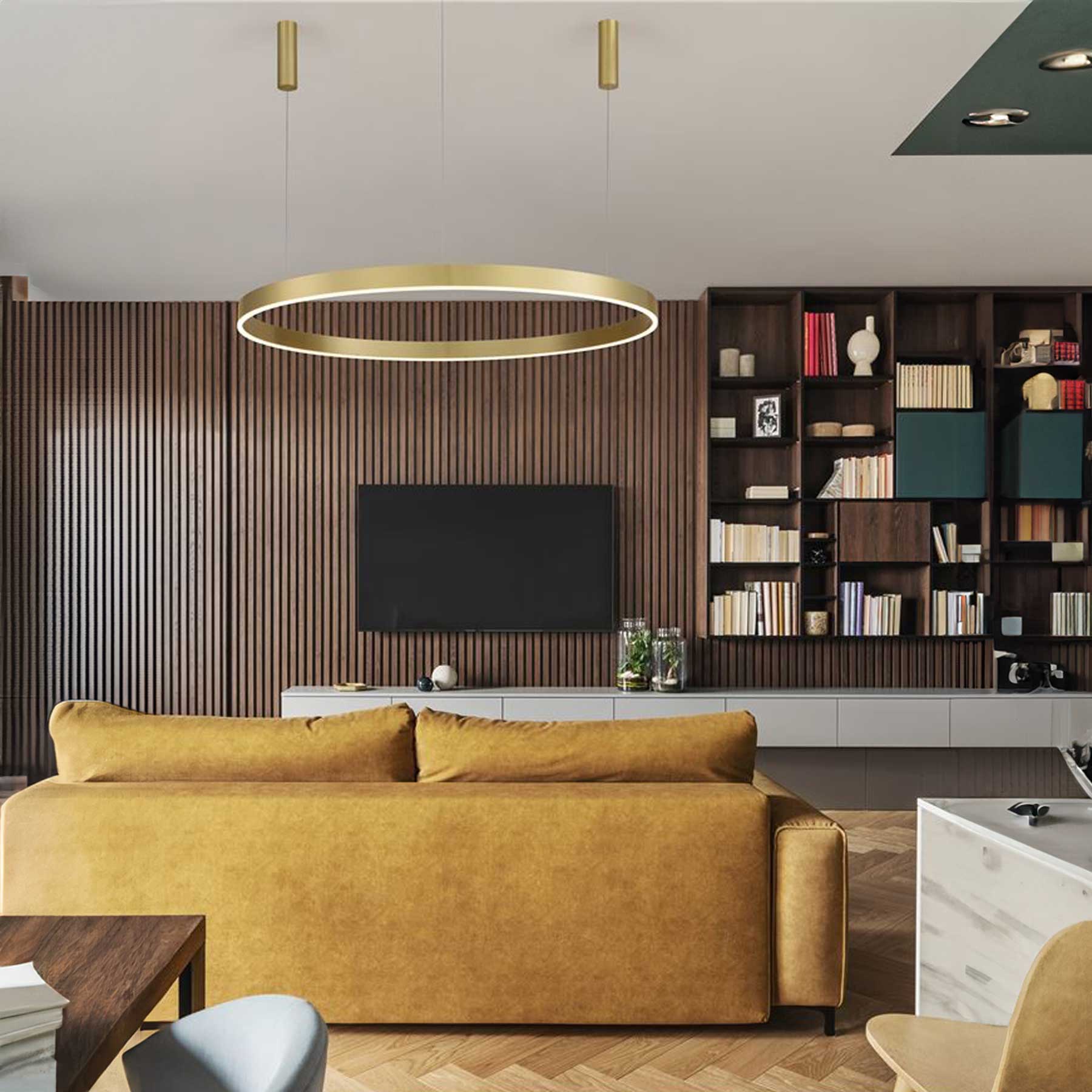 Nova Luce Motif LED kruhové závěsné svítidlo stmívatelné CCT