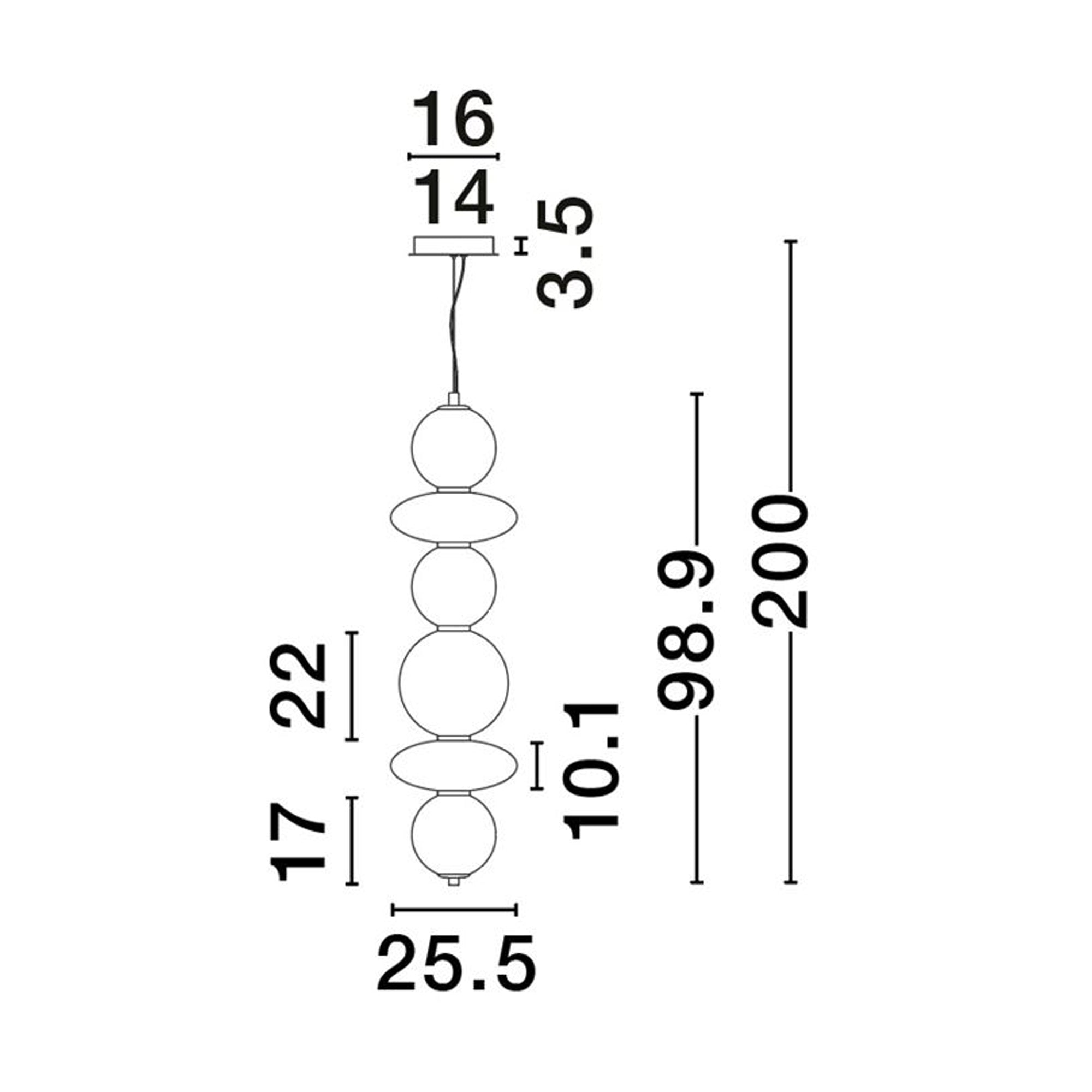 Nova Luce NAVI LED skleněné závěsné svítidlo