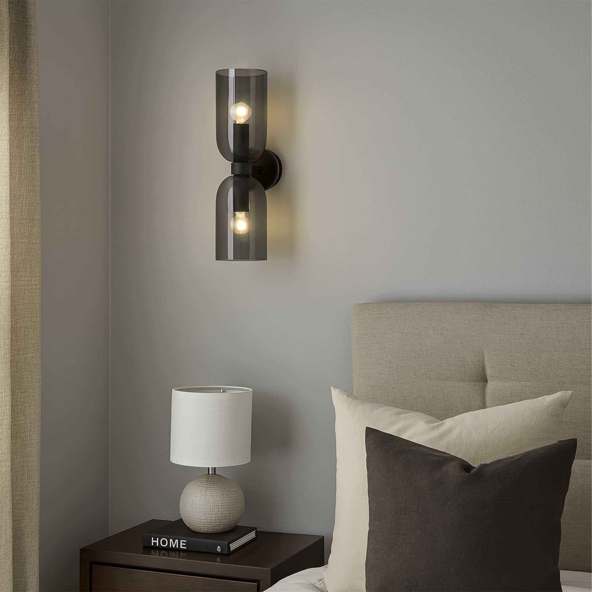 Nova Luce Palmer E27 staklena zidna svjetiljka