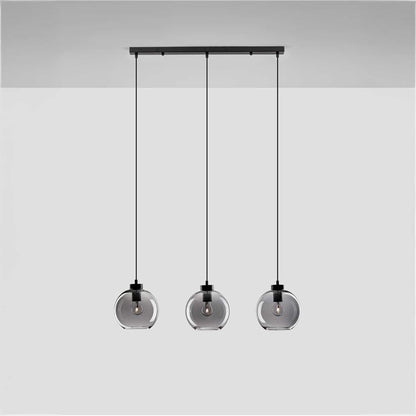 Nova Luce Palmer E27 staklena viseća lampa, uzdužna