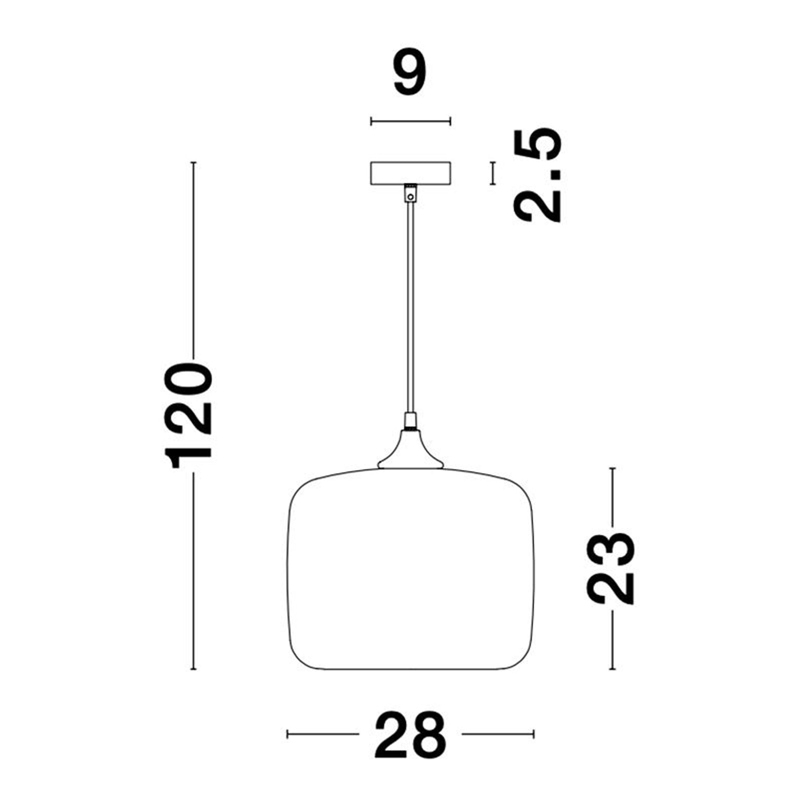Nova Luce Savaz E27 skleněné závěsné svítidlo