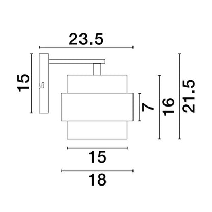 Nova Luce Sianna E27 staklena zidna svjetiljka