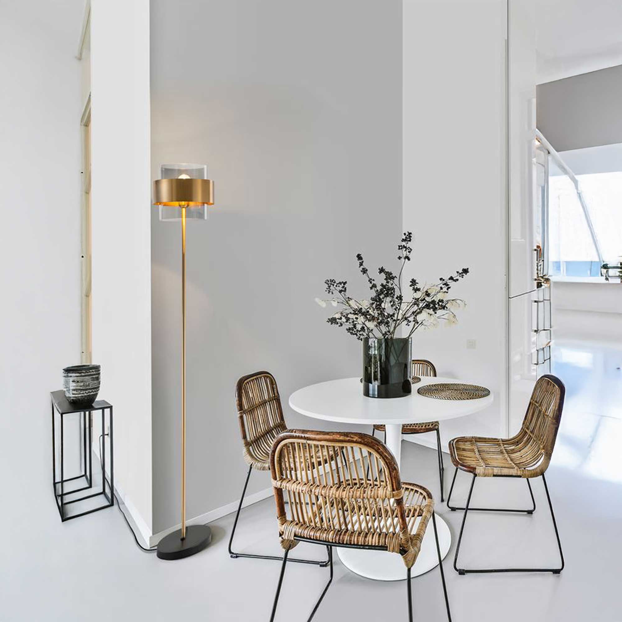 Nova Luce Sianna E27 staklena podna lampa