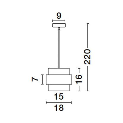 Nova Luce Sianna E27 staklena viseća lampa