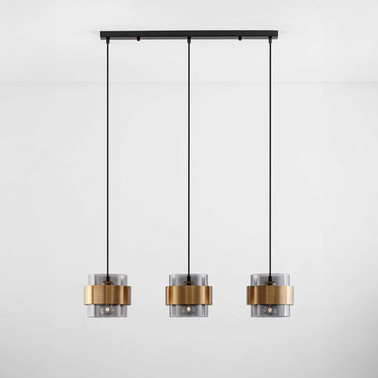 Nova Luce Sianna E27 staklena viseća lampa, izdužena