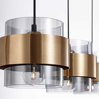 Nova Luce Sianna E27 staklena viseća lampa, izdužena