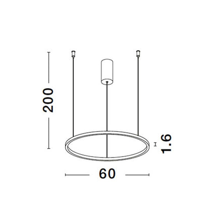 Nova Luce Tarquin LED kruhové závěsné svítidlo