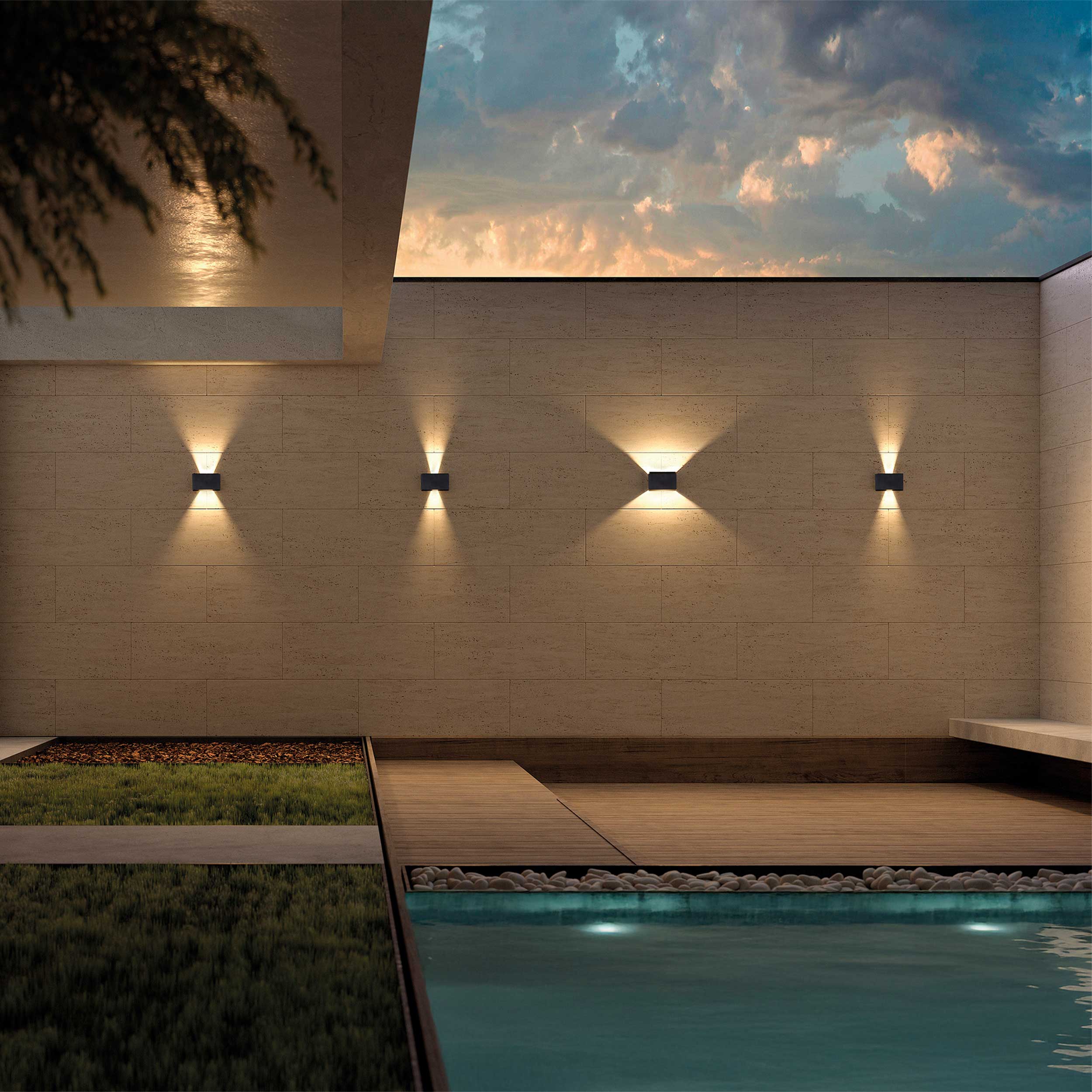 Dopo Beam 180 LED površinski montirano svjetlo za ugradnju na zid, pod, strop, IP65