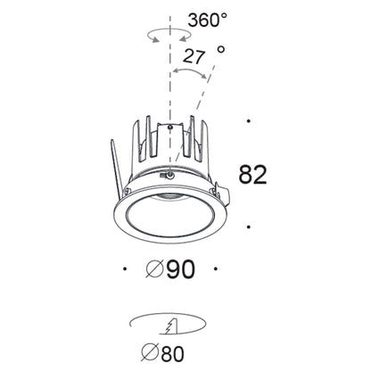 Omnia LED zápustné nastavitelné svítidlo Ra>90