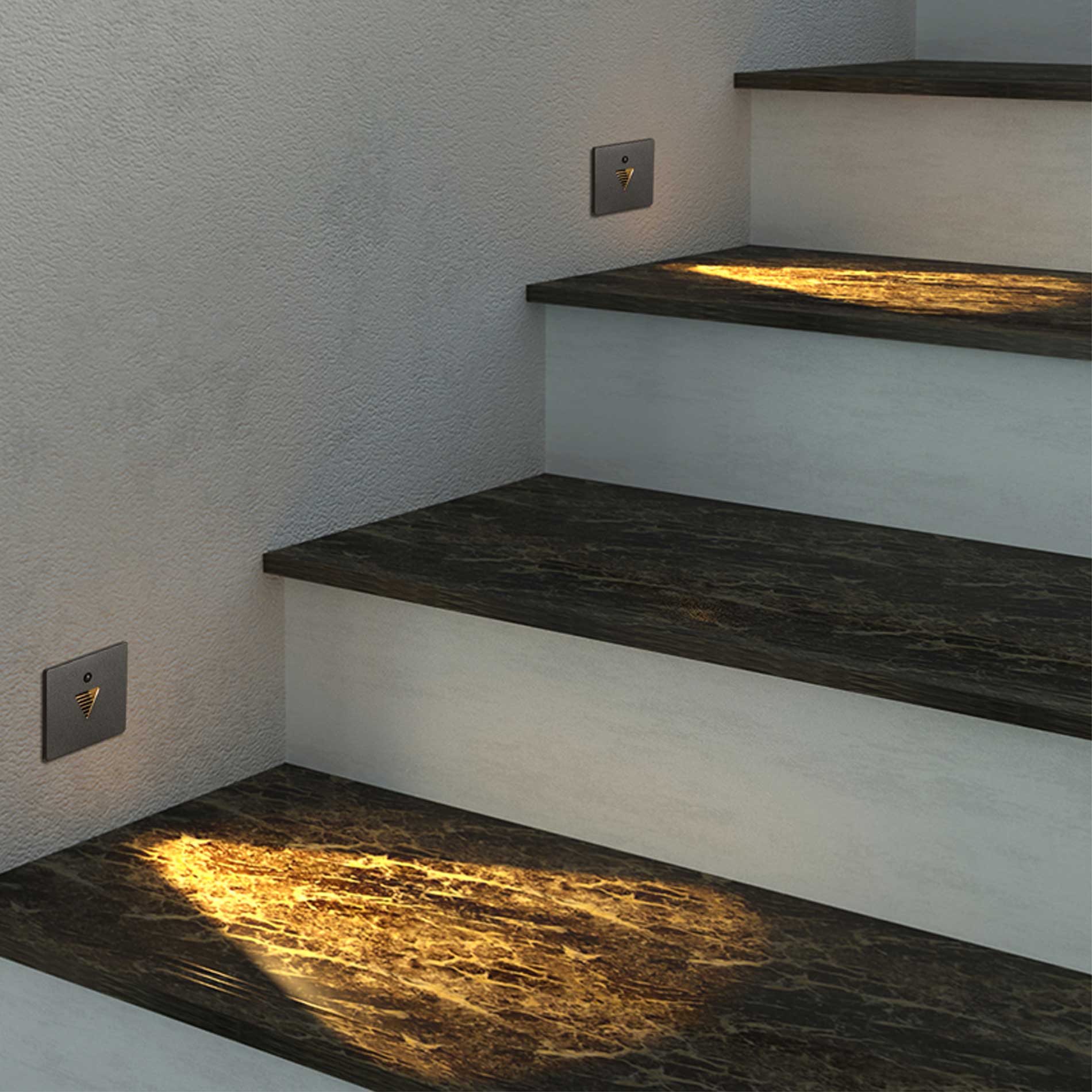 Ascend LED schodišťové zápustné svítidlo s pohybovým senzorem